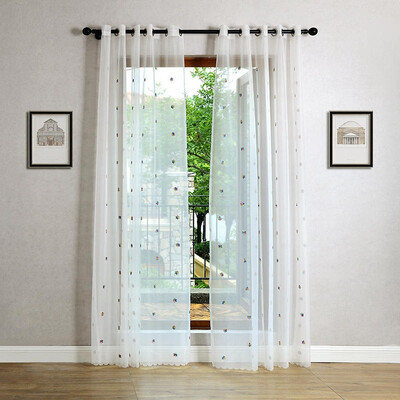 

Window Curtain Snowflake Color&White Tulle Sheer Fashion Curtains for Kitchen Living Room Curtain Korean Rooms Spacer