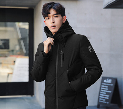 

2017 new winter men's jacket youth winter men's down jacket male short section Slim thickening as gift for men