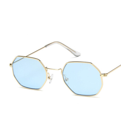 

2017 fashion new wave of people small box sunglasses retro bright color sunglasses transparent ocean film sunglasses