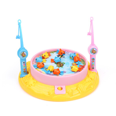 

Yimi (YIMI) early childhood educational toys for children magnetic fishing toys electric rotating band music can be loaded with water yellow NO.1567-1