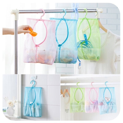 

Multipurpose Clothespin Bag with HangerHanging Storage Mesh Bag for Home Over the Door Pack of 3