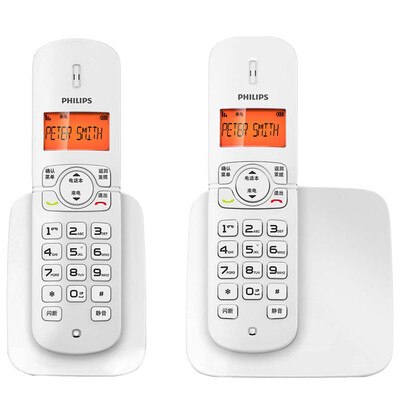 

飞利浦（PHILIPS)DCTG1802W/93 2.4G数字无绳来电显示电话机 家用/商务办公子母机/屏幕背光显示（白色）