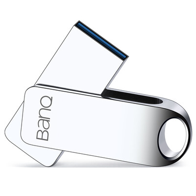 

banq F80 128GB USB3.0 высокоскоростной водонепроницаемый ударный металлический флеш-диск серебристый