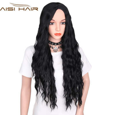 

AISI HAIR Синтетический кудрявый красный черный Темно-коричневый и ломбер Светлые волосы длинные Парики для женщин