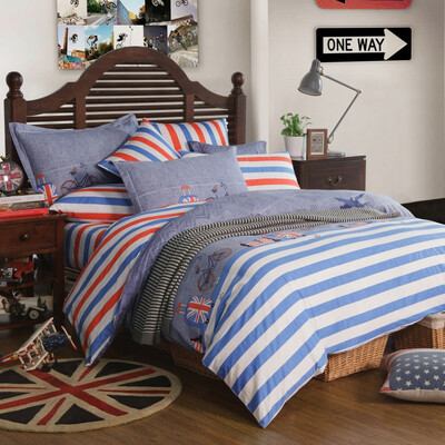 

BoYing Home Textiles BEYOND Bedding Home Textiles Twill Active Printed Sheets Four-piece - Semi-Sugarist Double Set 18m Bed
