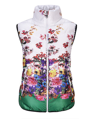 

2017 Winter women's vest Cotton Down Printed Flowers Women Sleeveless Jacket Vest Coat Female Plus size 5XL feminine coat