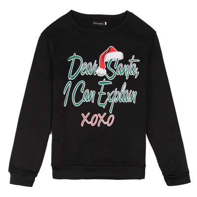 

Mens black Christmas element sports casual