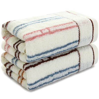 

Sanli cotton satin wave point towel 2 loaded 34 × 72cm soft absorbent face towel 100g Teddy brown alpaca white