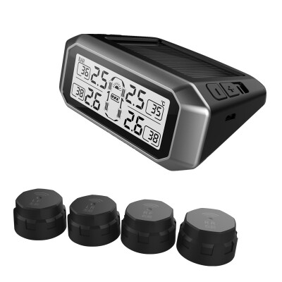 

LACHI Vehicle-specific wireless solar tire pressure monitoring alarm Car TPMS Tyre Pressure Monitoring System High-precision digital display Auto Security Alarm