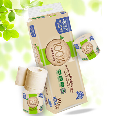 

Clean soft C &  roll of natural wood silky thick 4 layer 140g toilet paper 10 volumes low whiteness available for mother&child Tissue