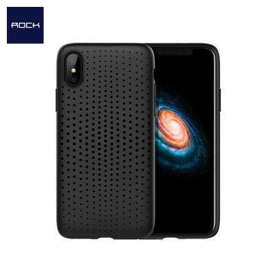 

ROCK Apple X / 10 Phone Case iPhoneX / 10 Case Lightweight and breathable silicone shell soft shell network black