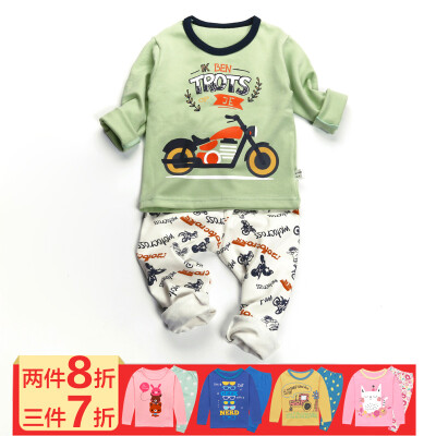 

Yue Tong Lai children underwear suit boys and girls autumn clothes Qiutu suit autumn and winter season Laika cotton underwear speed motorcycle 100