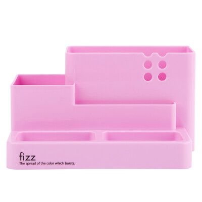 

Fizz multi-function 6 grid creative pen holder desktop storage office supplies pink BT5950