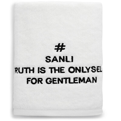 

Sanli cotton A class men large towel 1 50 × 100cm thickening with long strap laces 40S combed cotton face towel 280g The white