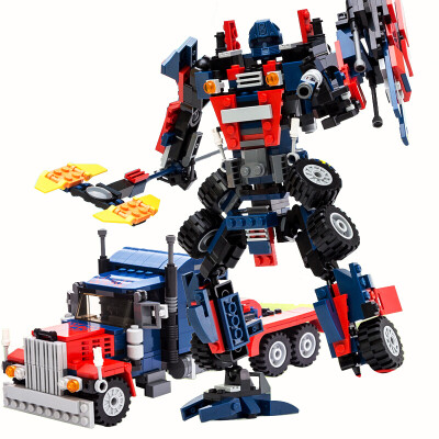 

New music new Goody building blocks deformation robot 8713 Optimus Prime King Kong building blocks toys boy assembling toys puzzle assembling building blocks