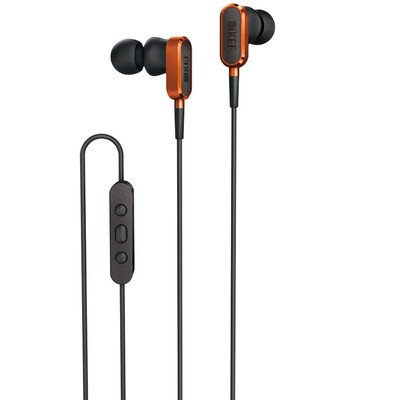 

KEF M100 Fever HI-FI Наушники с вкладышем в наушники с высоким уровнем шума без шумов с проводным оранжевым закатом Оранжевый