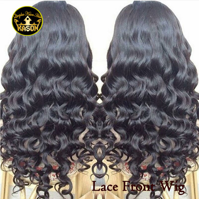 

Kason Peruvian Loose Wave Hair Lace Front Wig Natural Color 10"-26" Virgin Human Hair Lace Wig With Baby Hair Natural Hairline