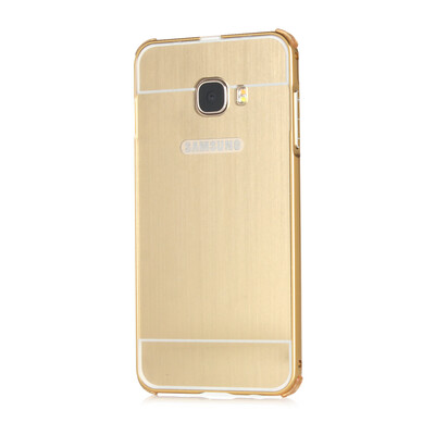 

Luxury Case for Samsung Galaxy C5 Aluminum BumperAcrylic Panel Back Glossy Business Cover for Samsung C5