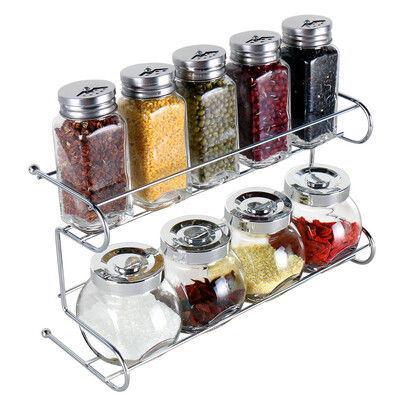 

【Jingdong Supermarket】 Baijie (Baijie) seasoning box seasoning cans glass seasoning bottle suit double-layer dressing oil vinegar bottle suit