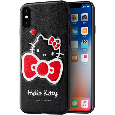 

Hello Kitty Apple iPhoneX mobile phone shell Apple 10 protective sleeve cartoon cute all-inclusive drop-resistant mobile phone sets Love Heart Hello Kitty