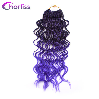 

Chorliss14 inch Curly Senegalese Twist Crochet Braids 35 Roots Synthetic Braiding Hair Extension Low Temperature Fiber