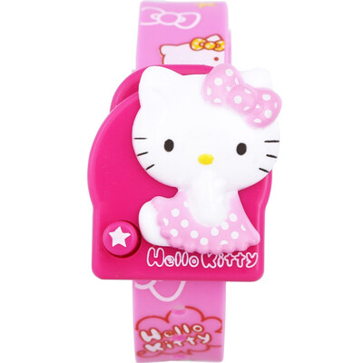 

Hello Kitty (HelloKitty) детские часы LCD отскок милые девушки студент электронные часы прыжок стол HK264B лето красный