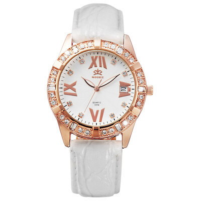 

For this MOOSIE Ladies watches schoolgirl Waterproof Leather Watchband Quartz Watch Diamond lovers fashion watch