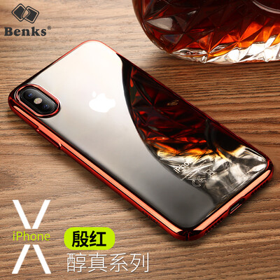 

Benks iPhoneX 10 Mobile Phone Case Case Apple 10 X Case i10 X All-Around Slim Case Case Edge Plating Red