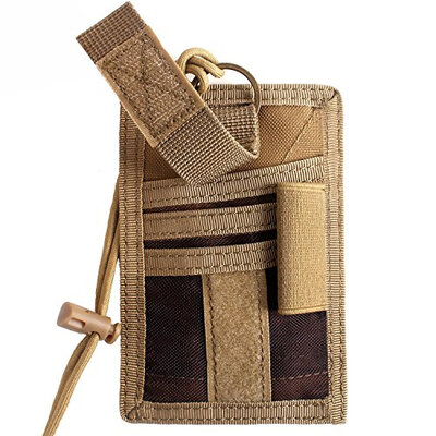 

Tactical ID Card Holder with Adjustable Neck Lanyard&Detachable Card Organizer