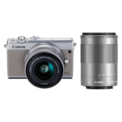 

Canon (Canon) EOS M100 миниатюрный одиночный комплект головки Gray (EF-M 15-45mm) и (EF-M 55-200mm)