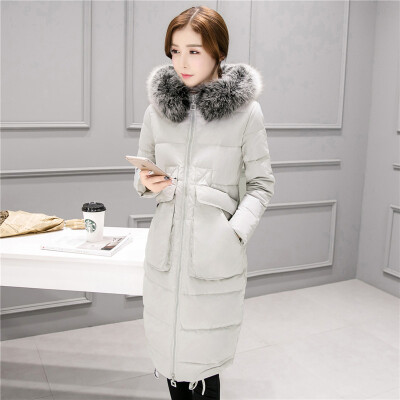 

2017 new down jacket ladies in the long section thick thick collar collar big skirt Slim winter clothes