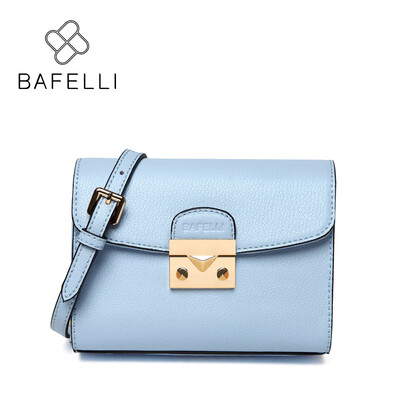 

BAFELLI Split Leather Flap Women Shoulder Bag Crossbody Bags Red pink bolsa mujer Women Bags Designer Messenger Bag 7 Colors