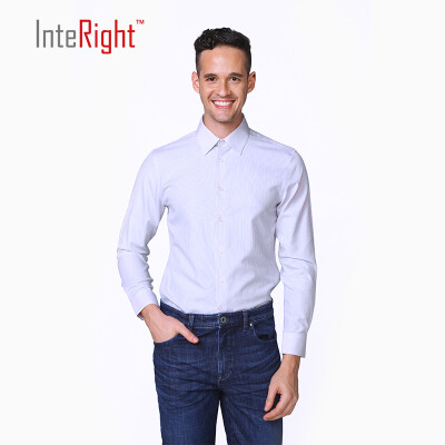 

INTERIGHT DP100 clothing free hot vertical stripes business casual men shirt red bar 39 yards