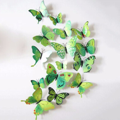 

Outdoor 12 PCS Butterfly Removable Mural Stickers Wall Stickers