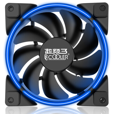 

Overclocking three PCCOOLER Haoyue 12CM blue chassis fan water cooling heat computer power supply fan CPU fan shock absorption mute donate 4 screws