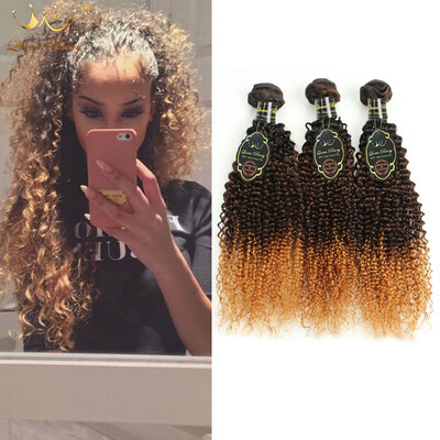 

Ombre Peruvian Curly Virgin Hair 3 Bundles 8A Virgin Hair Curly Bundles Peruvian Hair Weave Bundles Human Hair