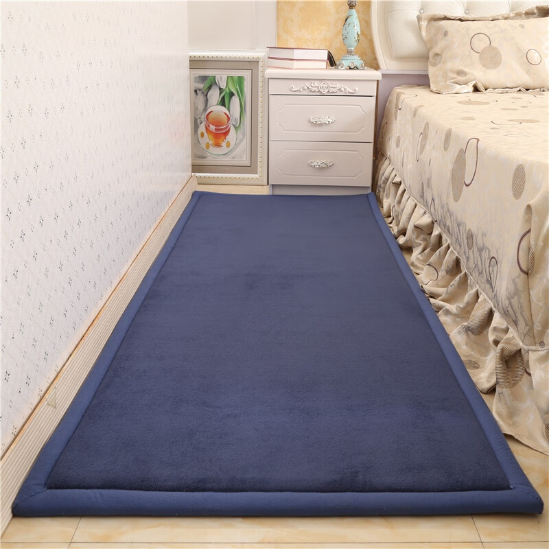 宝宝床边防摔加厚地垫儿童防掉床边爬爬垫地上睡觉打地铺垫子 银灰色