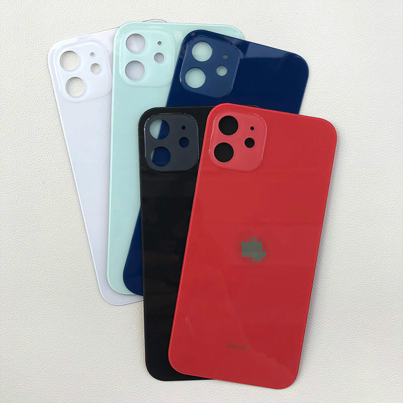 适用于苹果12玻璃后盖后壳iphone12mini免拆机更换大孔后屏玻璃绿磁