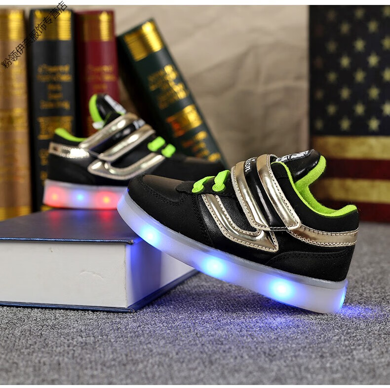 鞋儿童发光鞋秋季男童带灯运动鞋usb充电led亮灯童鞋女童闪光夜光鞋