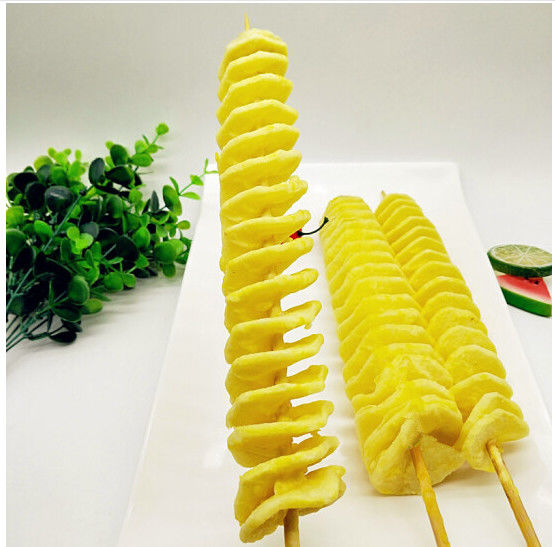 旋转魔幻薯塔黄金薯塔串土豆薯块油炸串串冷冻半成品商用食材10串