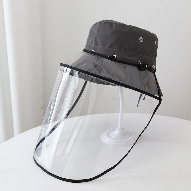 新品遮雨帽户外防飞沫面罩厨房炒菜挡油烟防油溅帽可以拆卸面部口罩