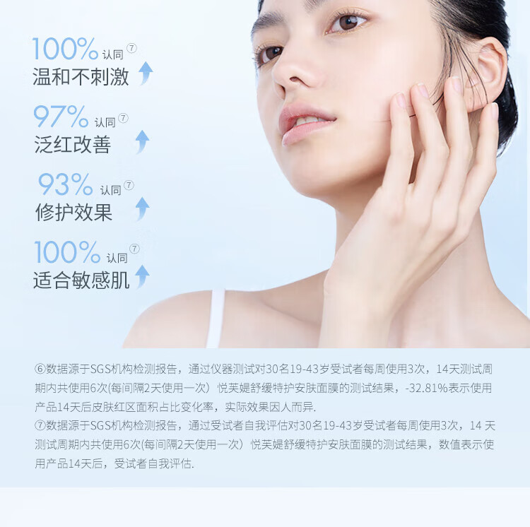 悦芙媞油橄榄面膜保湿舒缓修护屏障面膜熬夜女泛红退红维稳敏感肌学生 油橄榄面膜1盒