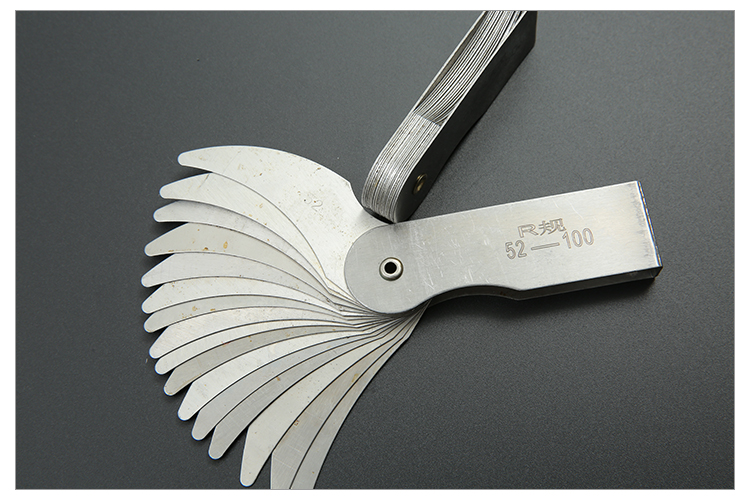 晶花半径规高精度半径尺测量圆弧工具弧度r规样板圆角规 r1-6.