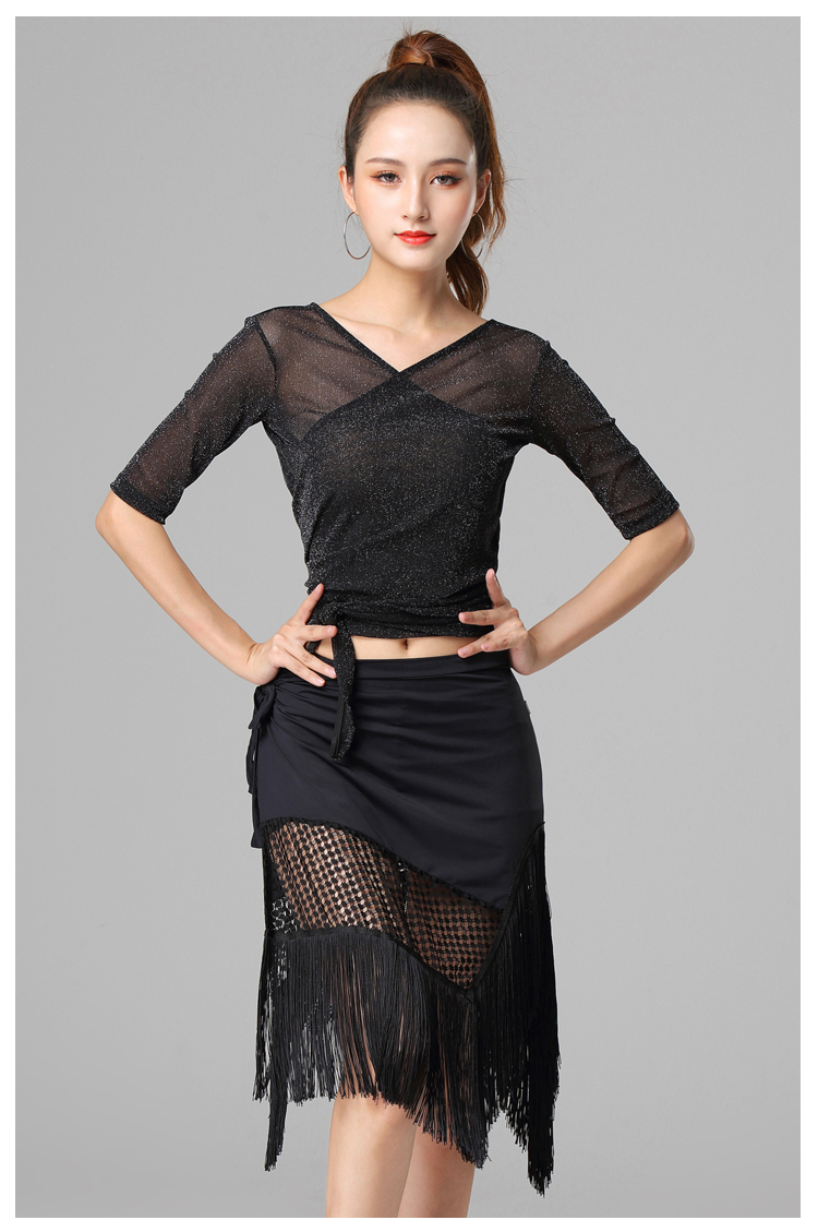 拉丁舞服装女成人舞衣新款拉丁舞衣上衣成人女新款拉丁舞服装练习服
