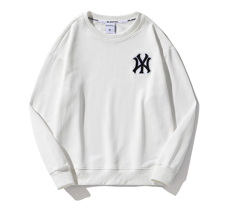 mlb奥特莱斯品牌专柜官网丨mlb 官方韩潮绣花ny原创mlb卫衣字母 白色