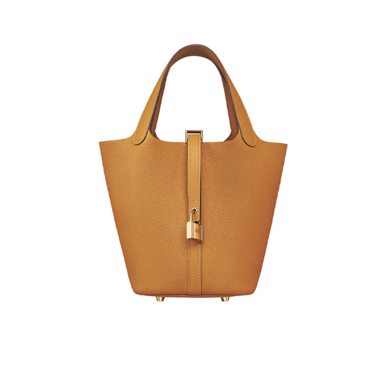 hermes/爱马仕 女包 picotin lock 牛皮金锁扣18菜篮子水桶包 手提包