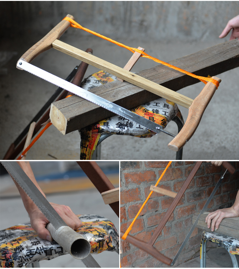 木工锯青冈木手板锯大锯子锯弓钢锯传统老式锯框锯木工工具锯 印尼