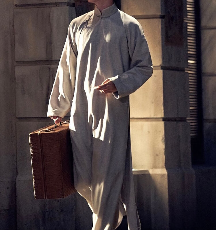 相声大褂民国风棉麻相声大褂女演出服长衫长袍马褂中国风话剧评书主持