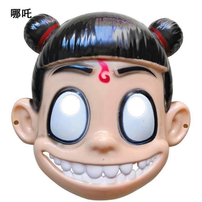 儿童米奇 儿童小猪佩奇面具米奇皮卡丘熊大小黄人猪猪侠哪吒卡通头套