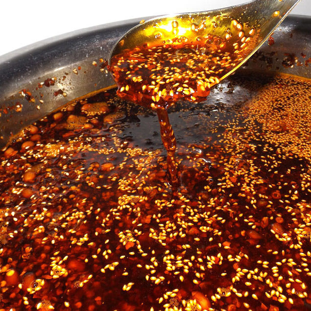 花生辣椒油 油泼辣子油辣椒蘸水大瓶装 500克花生油辣椒(瓶装)【图片